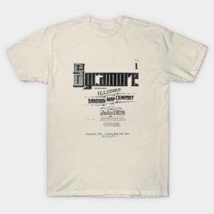 Sycamore, illinois Sanborn Map 1924 T-Shirt